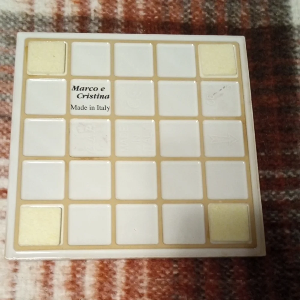Vintage Christmas Tile Hand-painted Marco E Christina